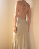 Tin Sage Green Mulberry Silk Dress Gown