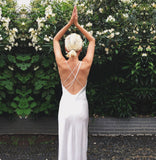 Zohra White V Neck Slip Dress